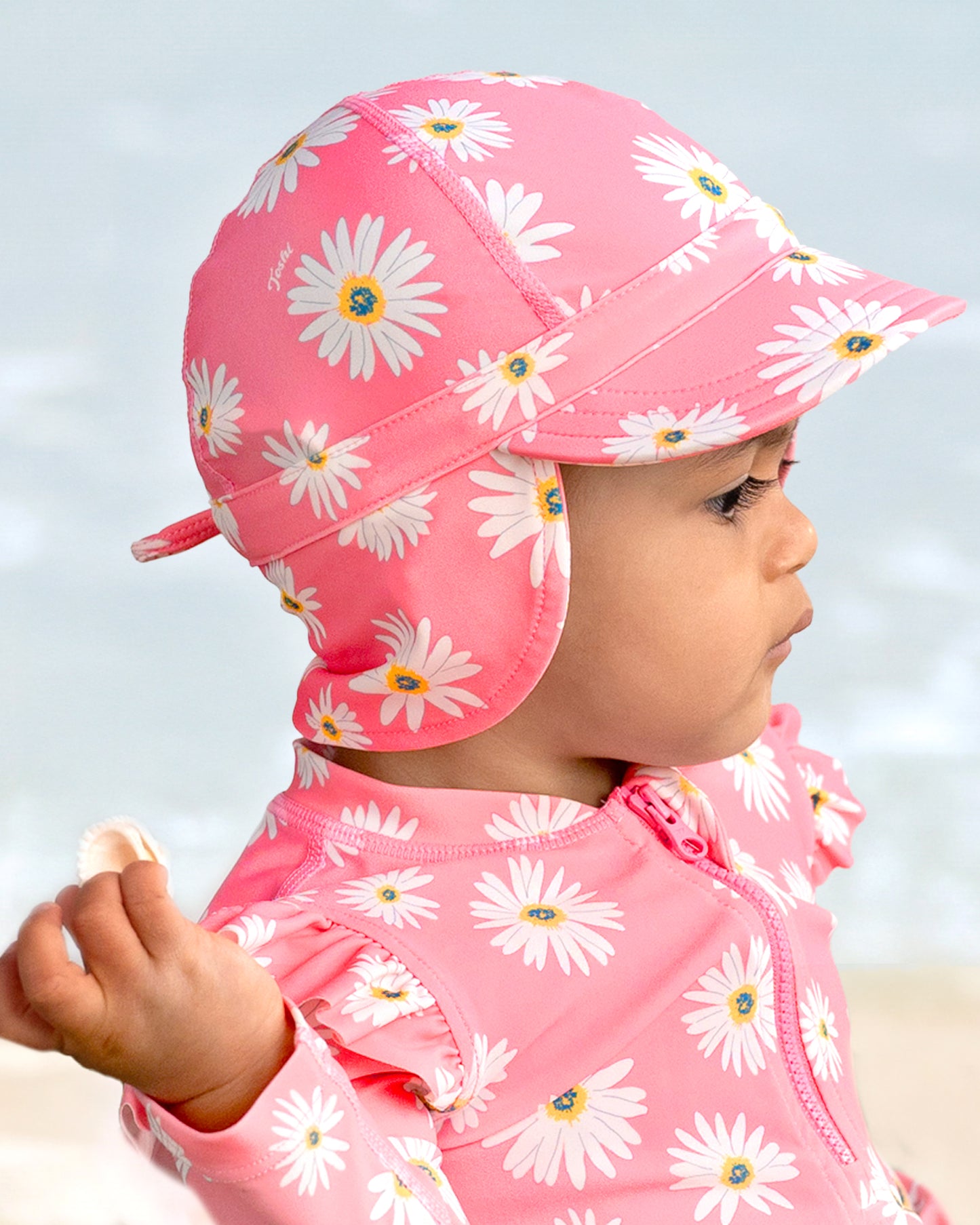 Toshi Baby Swim Long Sleeve Onesie Ripple Daisy Watermelon