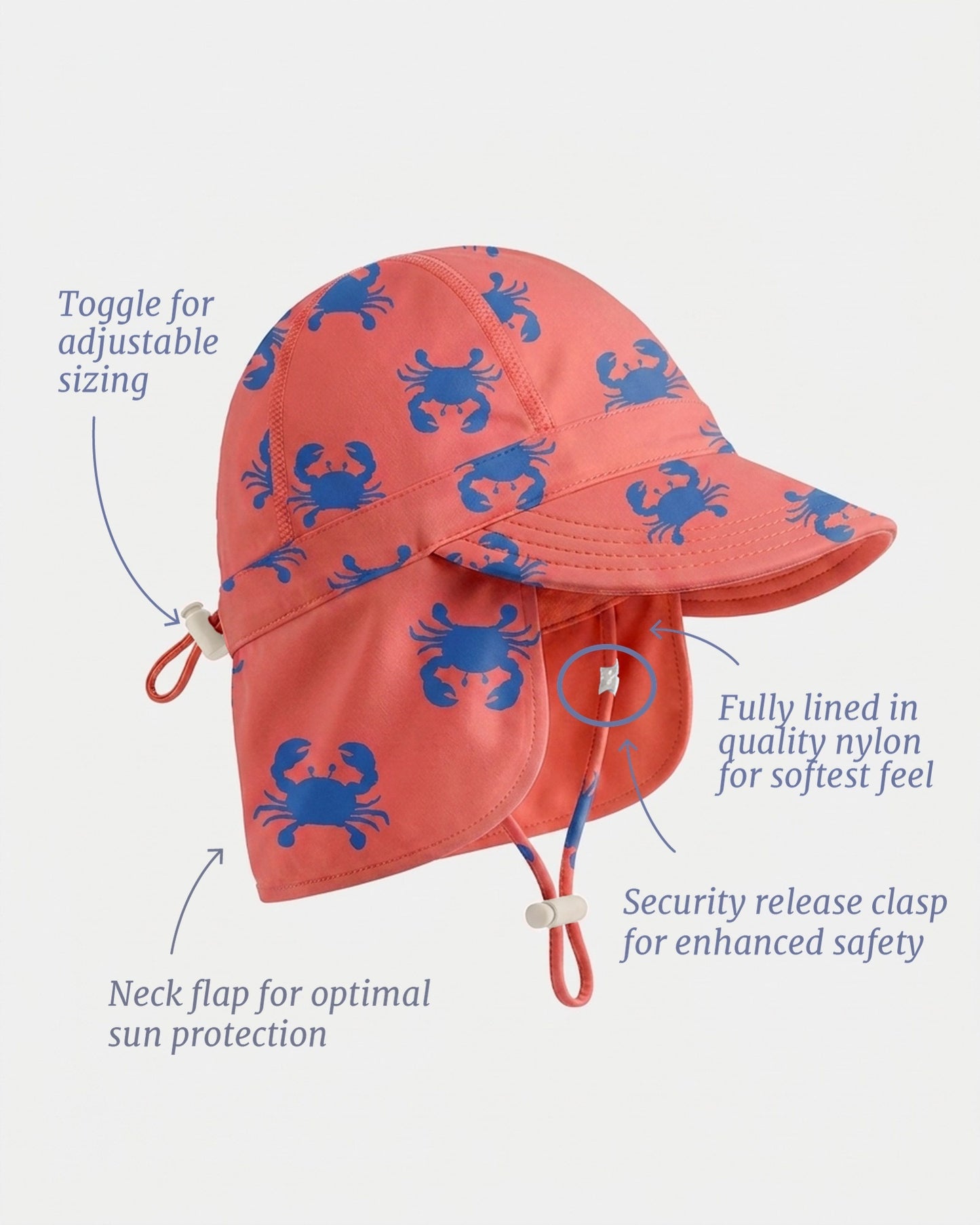 Toshi Swim Flap Cap Pirate Mud Crabs