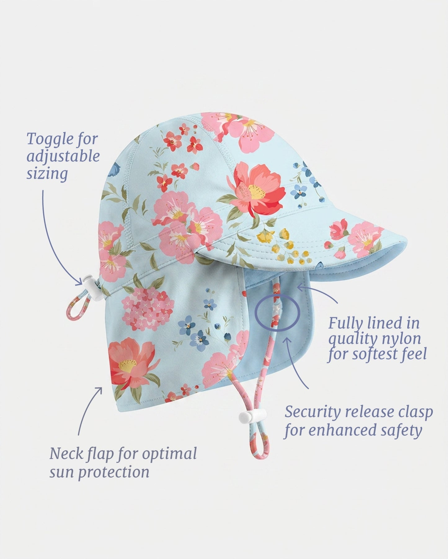 Toshi Swim Flap Cap Twinkle Aqua Garden