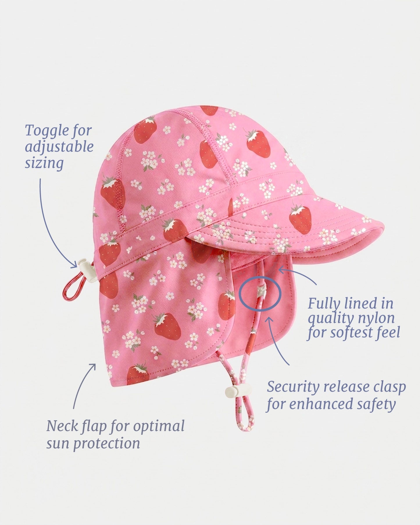Toshi Swim Flap Cap Twinkle Strawberry