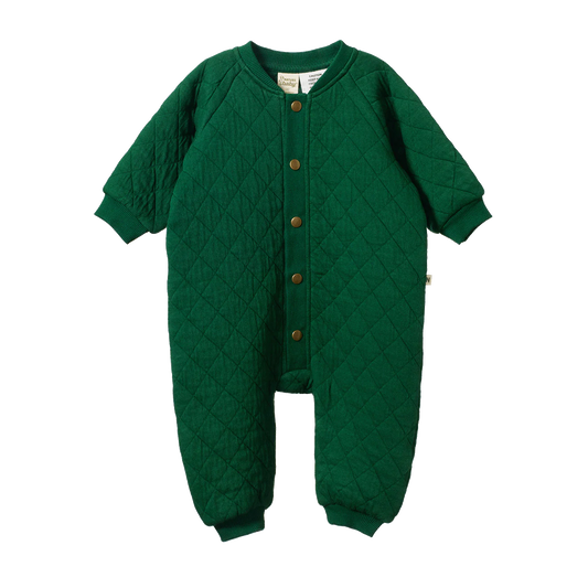 Nature Baby Long Sleeve Juno Romper Quilted Eden
