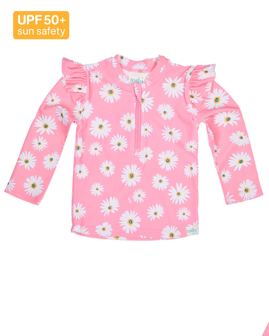 Toshi Baby Swim Long Sleeve Rashie Ripple Daisy Watermelon