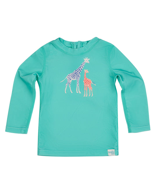 Toshi Babies Swim Long Sleeve Rashie Splash Congo Seagass