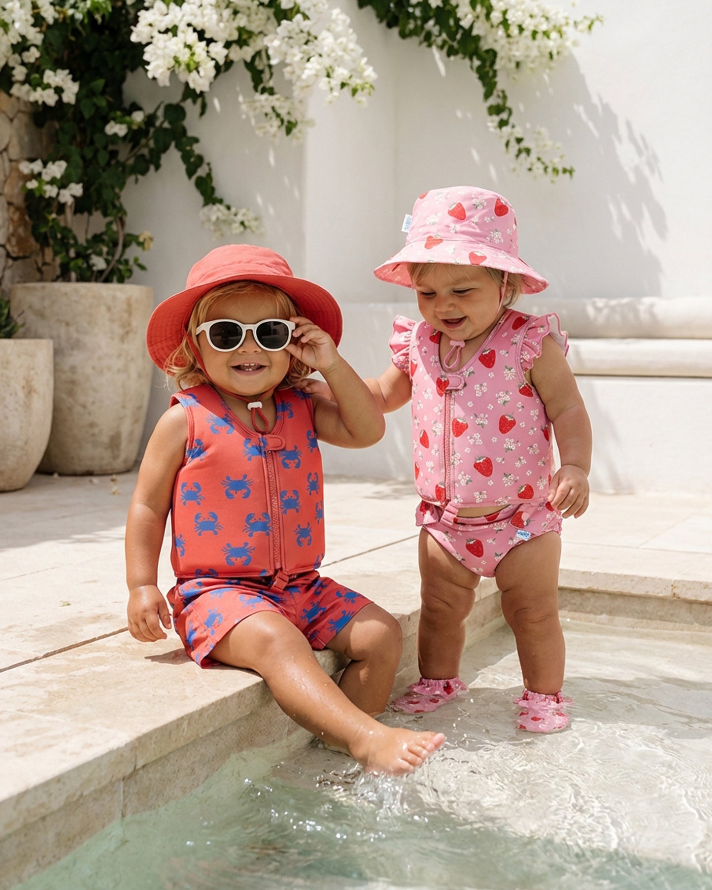 Toshi Swim Sunhat Twinkle Strawberry