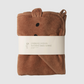 Nature Baby Organic Cotton Bear Hooded Towel Hazelnut