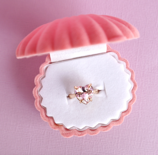 Lauren Hinkley Crystal Heart Ring - Velvet Box