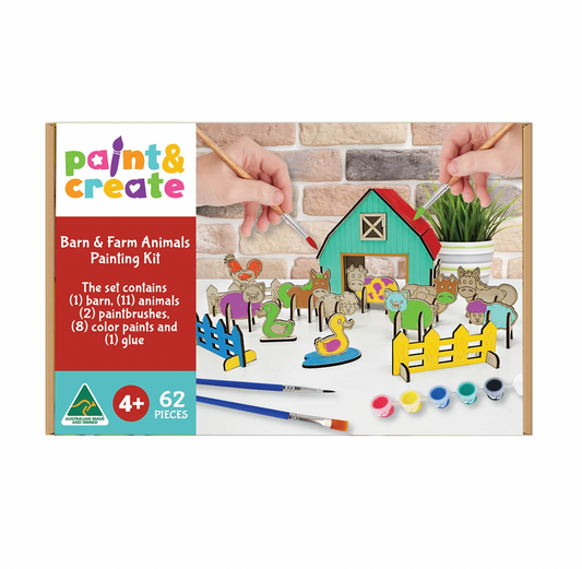 Paint & Create Barn and Farm Animals Painting Kit
