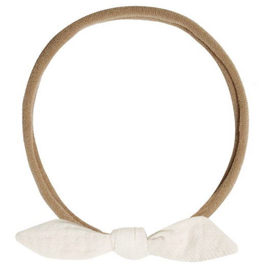 Quincy Mae Little Knot Headband Ivory | Beige
