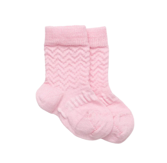 Lamington Baby Merino Crew Socks Petal