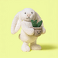 Jellycat Cream Bunny with Plant