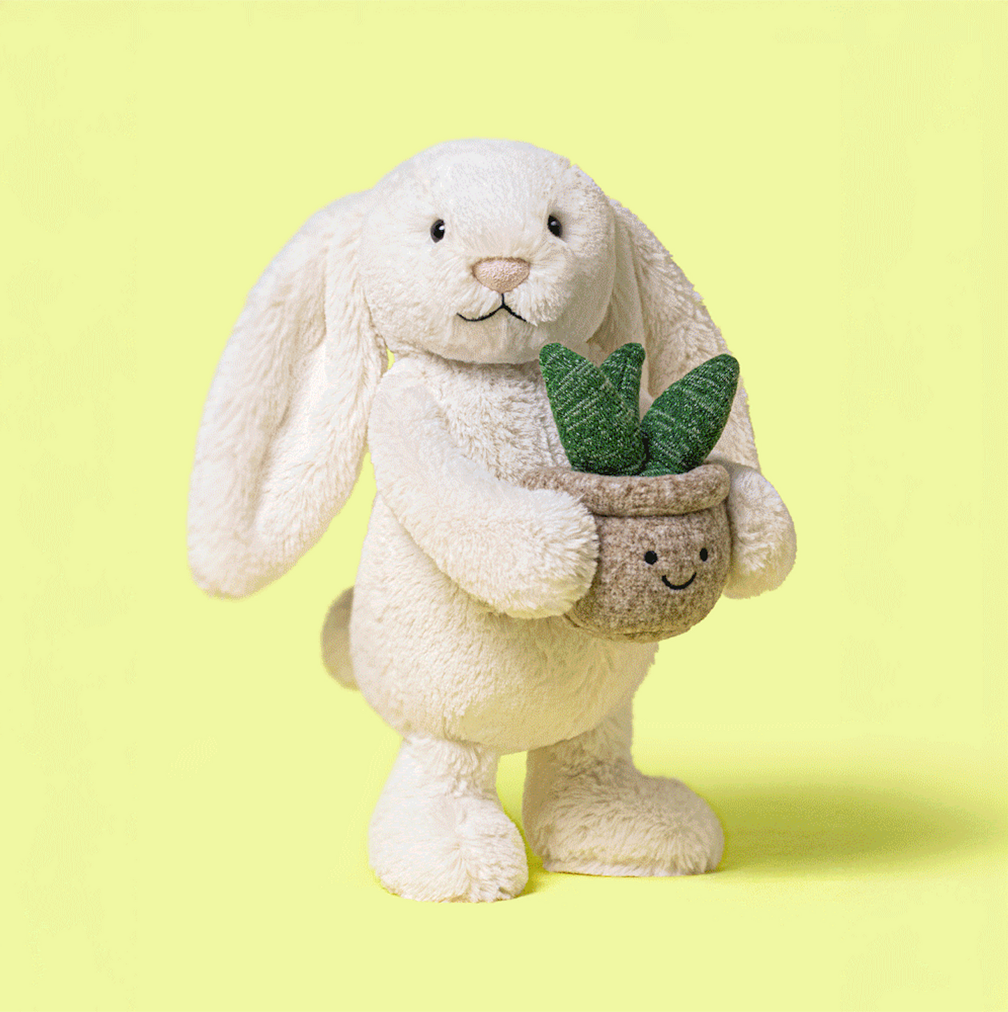 Jellycat Cream Bunny with Plant