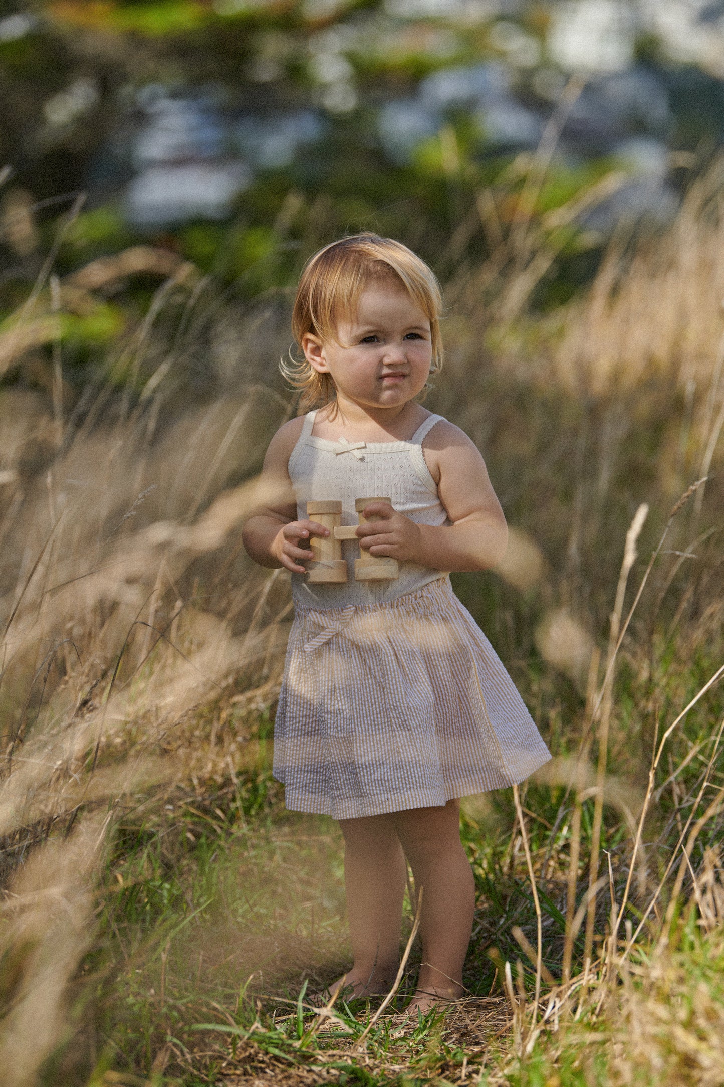 Nature Baby Orchard Skirt Seersucker Golden Stripe