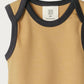Babu Organic Cotton Singlet Bodysuit Marigold Contrast