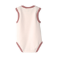 Babu Organic Cotton Singlet Bodysuit Petal Contrast