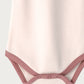 Babu Organic Cotton Singlet Bodysuit Petal Contrast