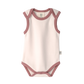 Babu Organic Cotton Singlet Bodysuit Petal Contrast