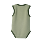 Babu Organic Cotton Singlet Bodysuit Sage Contrast