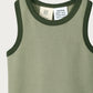 Babu Organic Cotton Singlet Sage Contrast