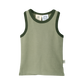Babu Organic Cotton Singlet Sage Contrast