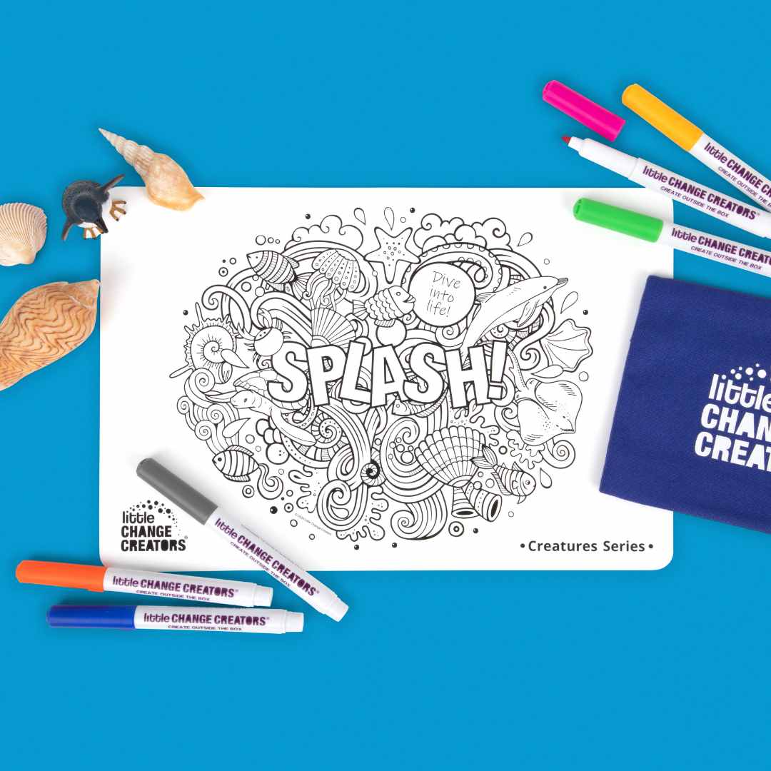 Little Change Creators Pocket Reuseable Colouring Set Splash
