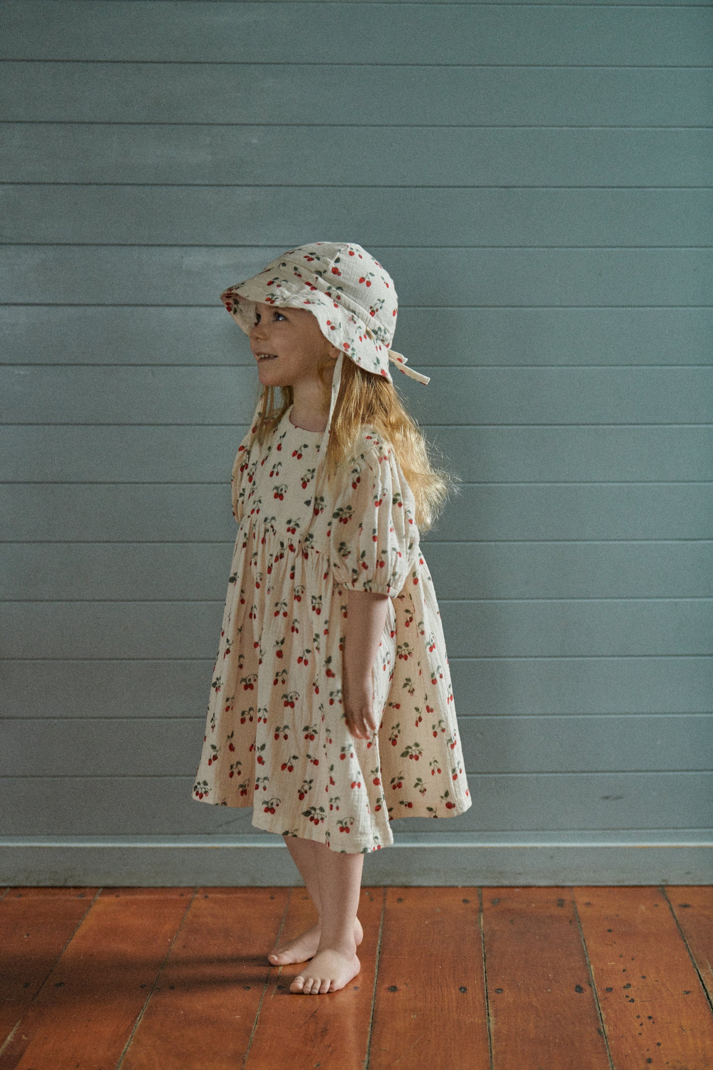 Nature Baby Albertine Dress  Strawberry Blush Print