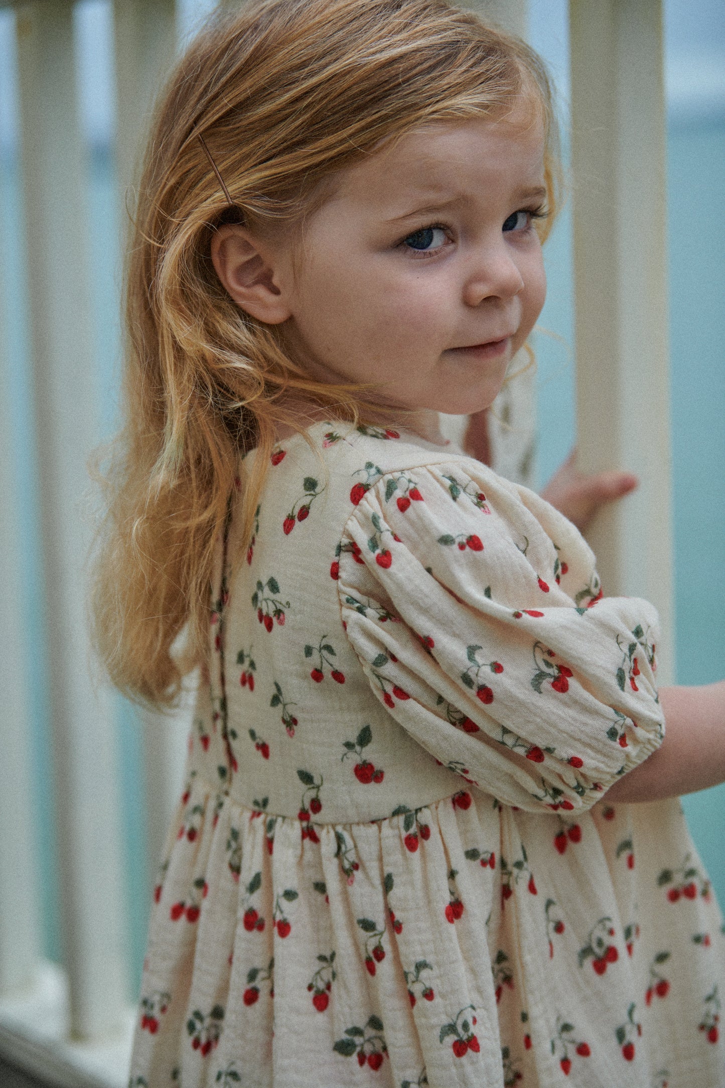 Nature Baby Albertine Dress  Strawberry Blush Print