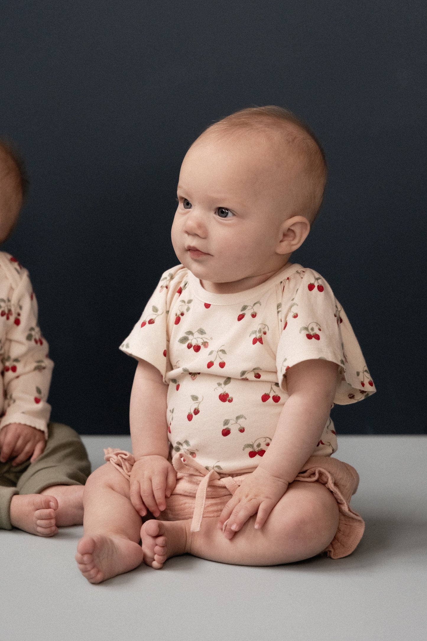 Nature Baby Faye Bodysuit Strawberry Blush Print