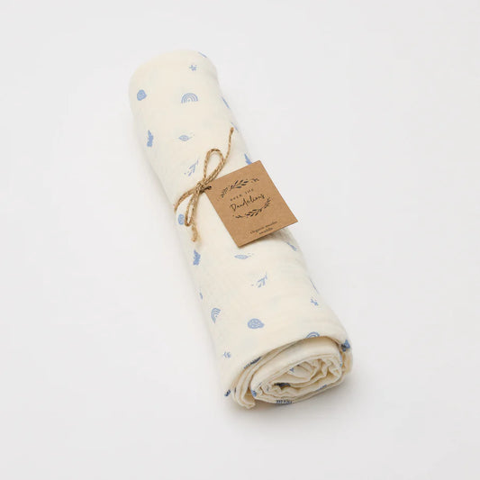 Over the Dandelions Swaddle Organic Muslin Enchanted Garden