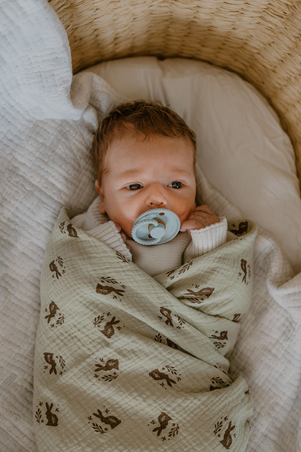 Over the Dandelions Swaddle Organic Muslin Meadow