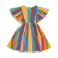 Rock Your Kid Rainbow Stripes Angel Wing Dress