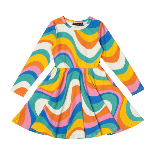 Rock Your Kid Into The Groove Waisted Dress