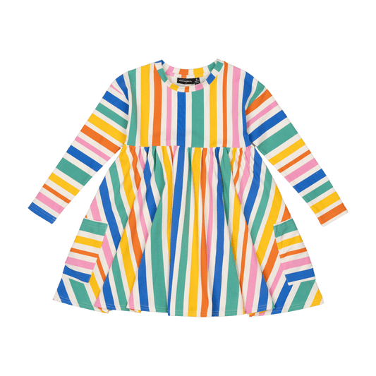 Rock Your Kid Rainbow Stripes Dress