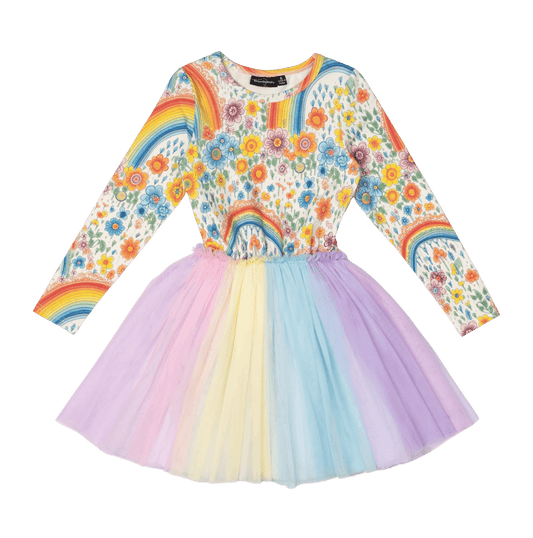 Rock Your Kid Rainbows & Flowers Circus Dress