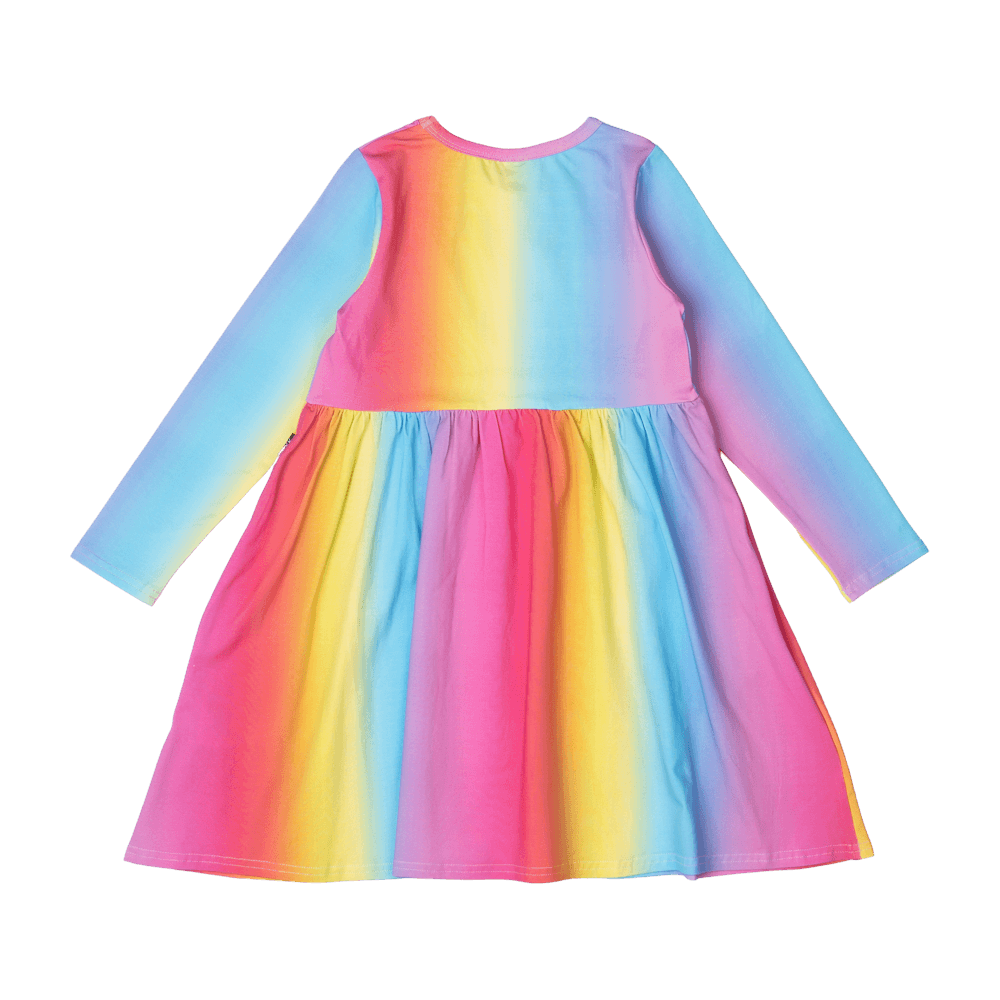 Rock Your Kid Rainbow Long Sleeve Dress Little Trooper Limited Rock Your Kid Rainbow Long Sleeve Dress Little Trooper Limited