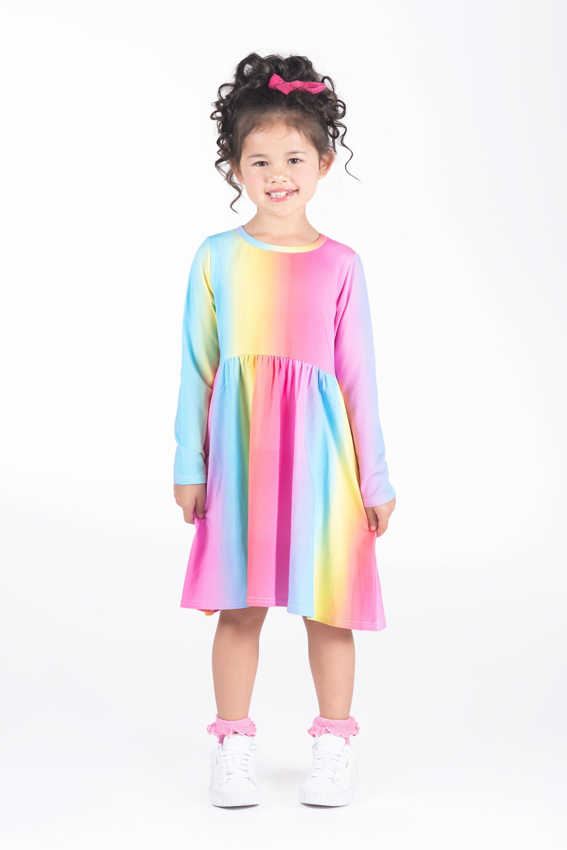 Rock Your Kid Rainbow Long Sleeve Dress Little Trooper Limited Rock Your Kid Rainbow Long Sleeve Dress Little Trooper Limited