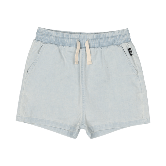Rock Your Kid Light Blue Chambray Shorts