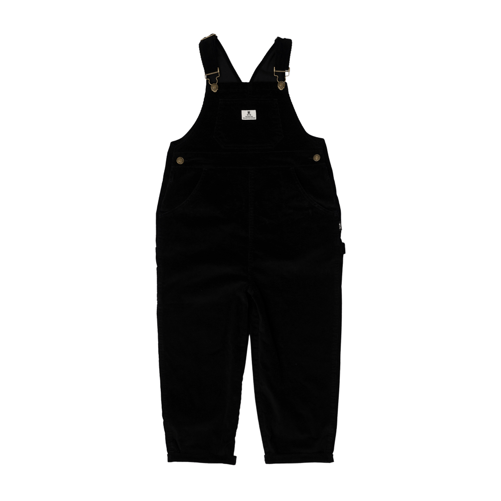 Rock Your Kid Cord Overalls Black