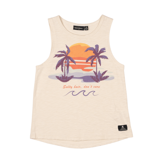 Rock Your Kid Salty Hair Don't Care Singlet