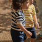 Nature Baby Stevie Polo Navy Bold Stripe