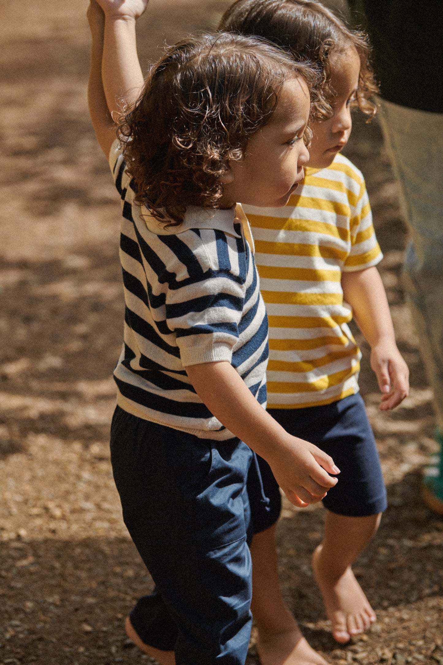 Nature Baby Stevie Polo Navy Bold Stripe