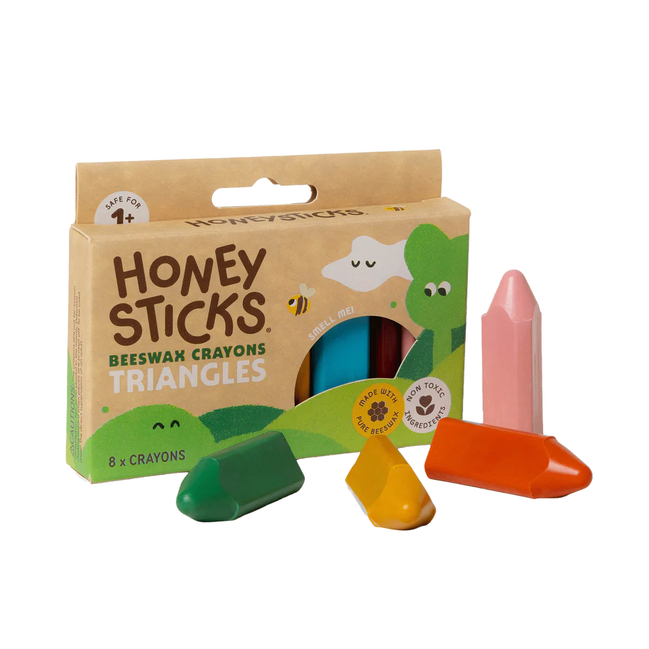Honeysticks Beeswax Crayons Triangles 8 Pack
