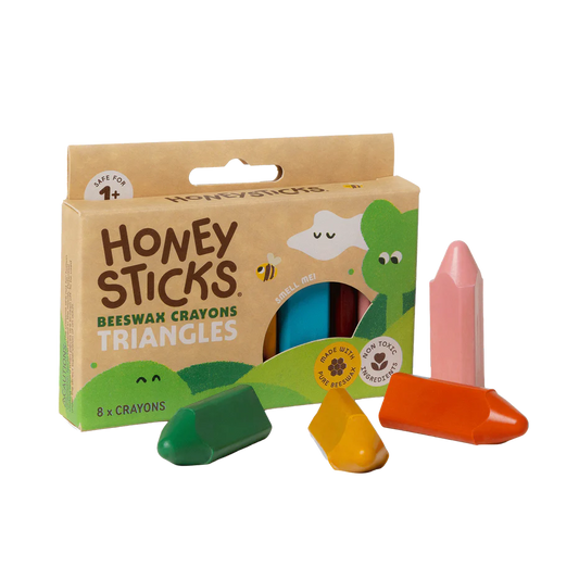 Honeysticks Beeswax Crayons Triangles 8 Pack
