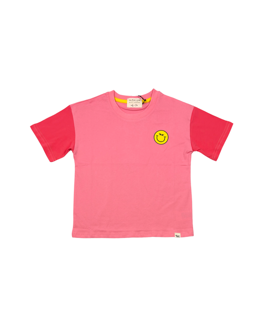 The Girl Club Coral Happy Icons Tee