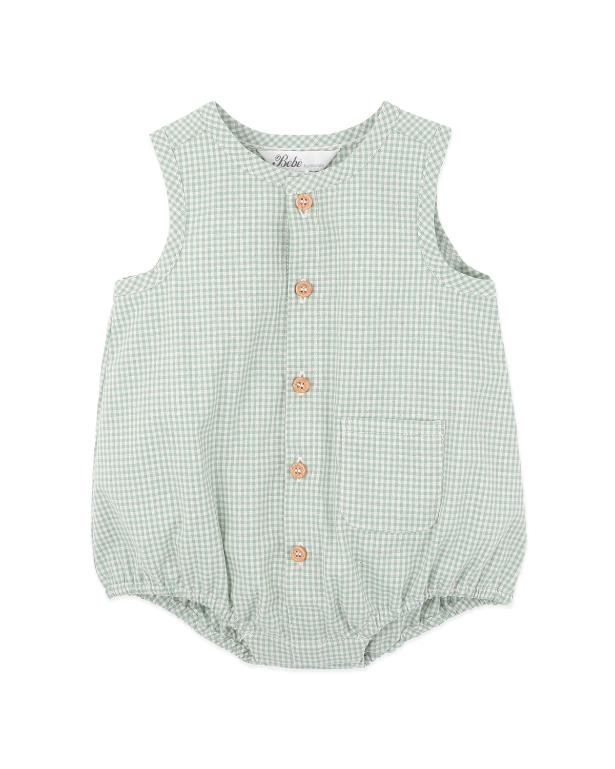 Minihaha Scout Check Button Up Romper