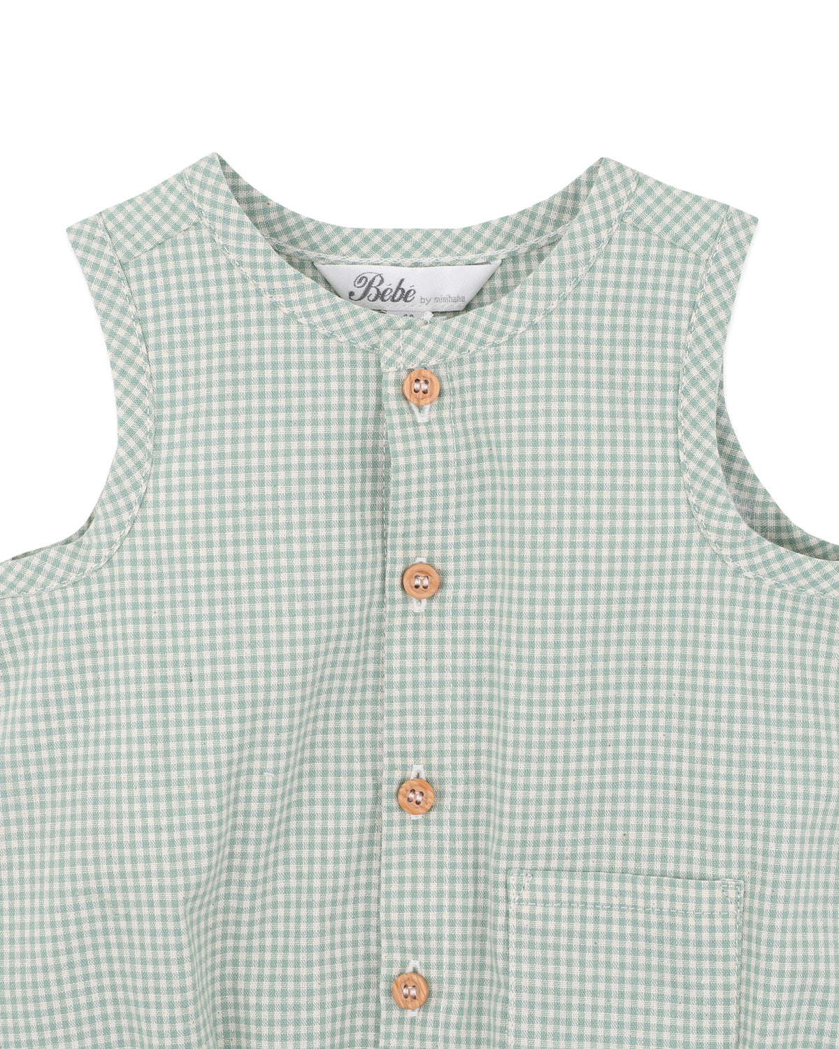 Minihaha Scout Check Button Up Romper