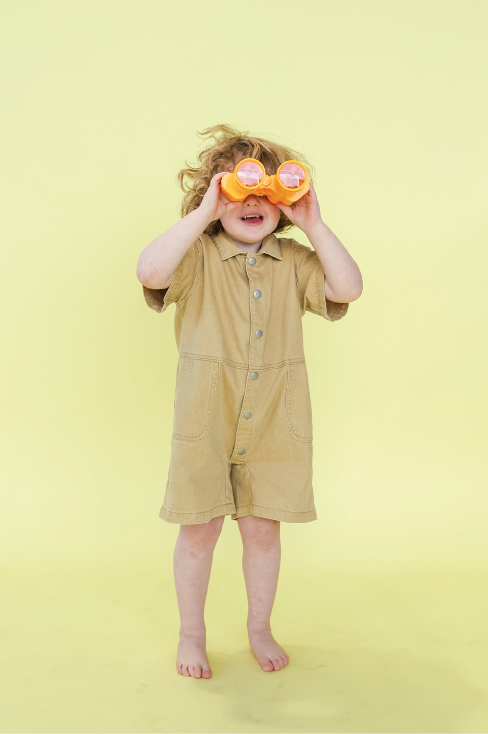 Grown Summer Short Boilersuit Mustard