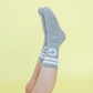 Grown Stripe Logo Socks Grey Marle