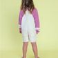 Grown Everyday Twill Short Overalls Milk