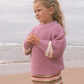 Grown Chunky Rib Pull Over Raspberry