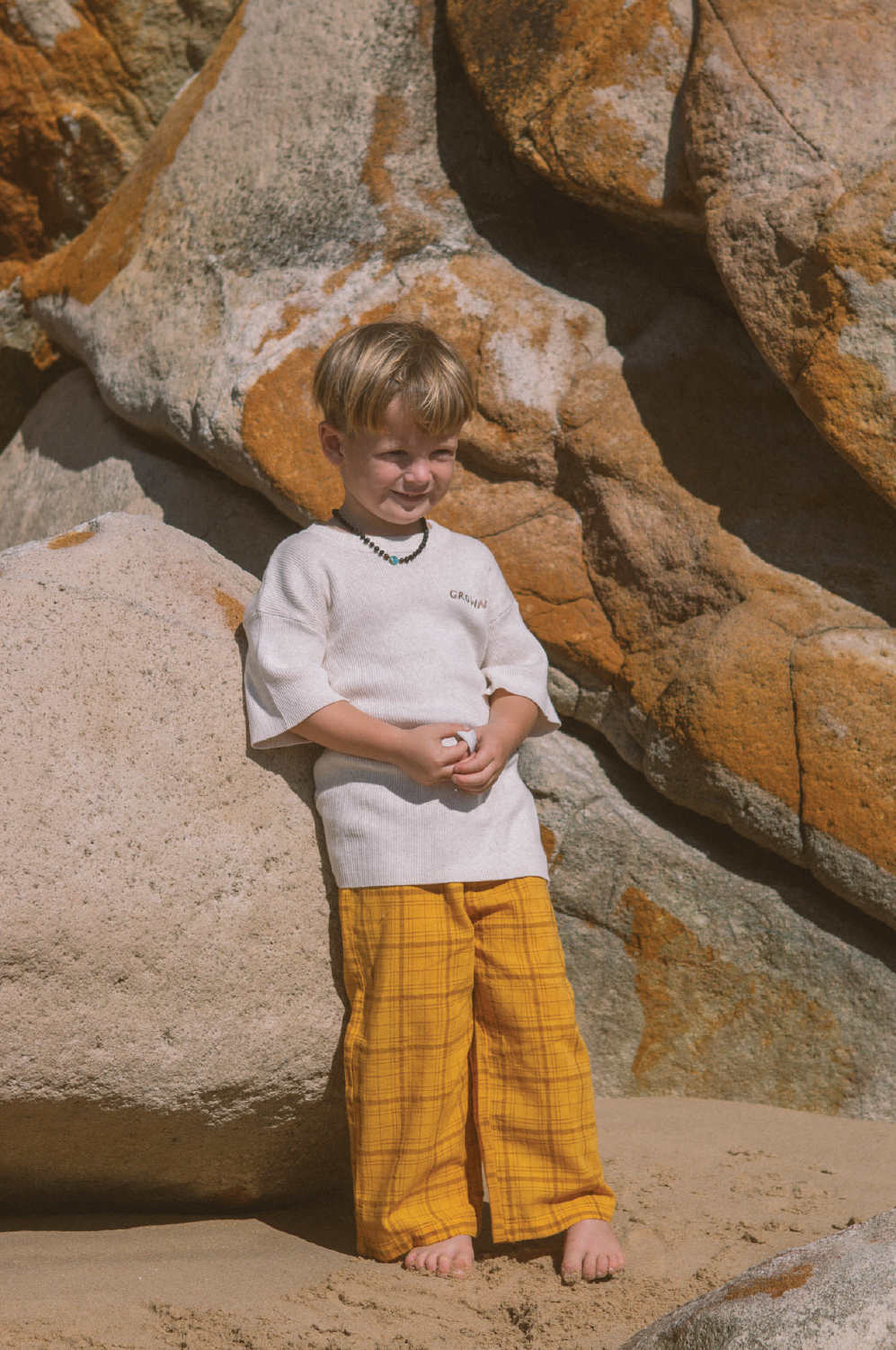 Grown Plaid Pants Mustard